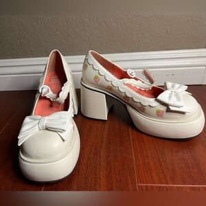 Dolls Kill X Strawberry Shortcake Mary Jane shoes Size 7